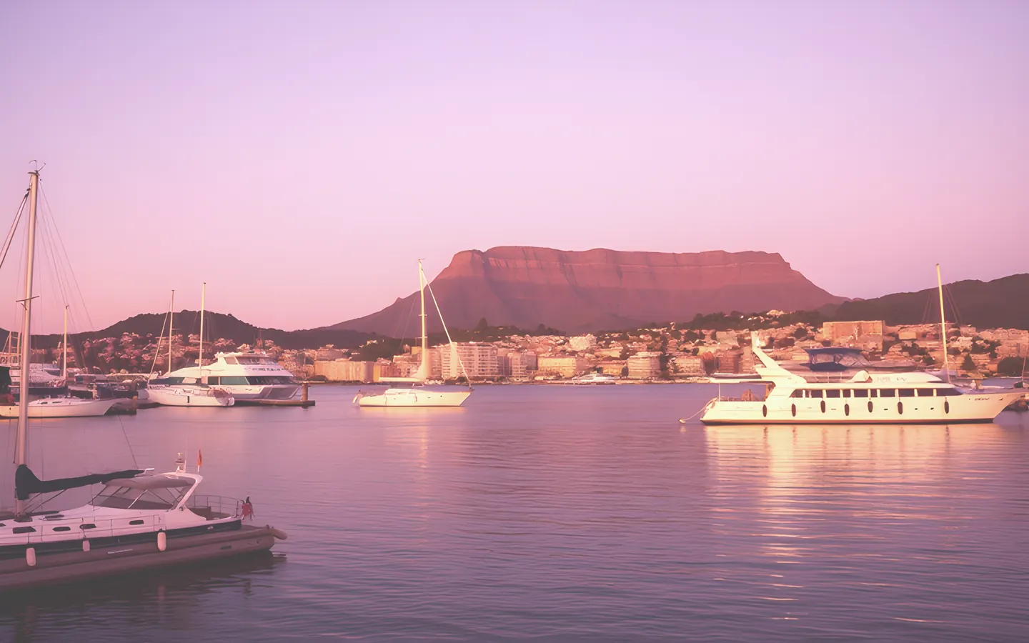 Hobart waterfront with Mount Wellington behind