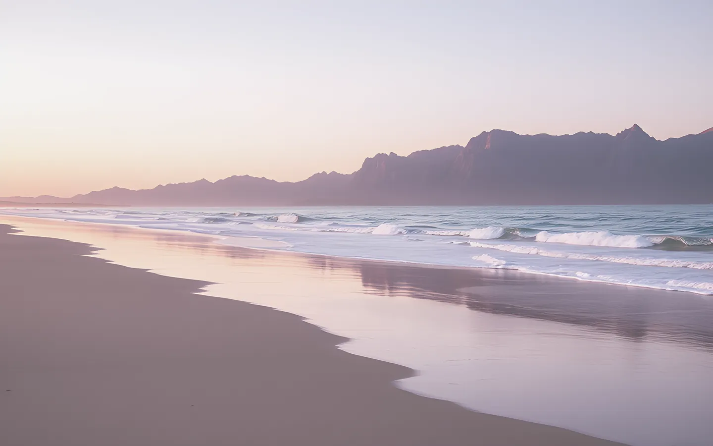 Sunshine Coast Mooloolaba beach with Glass House Mountains