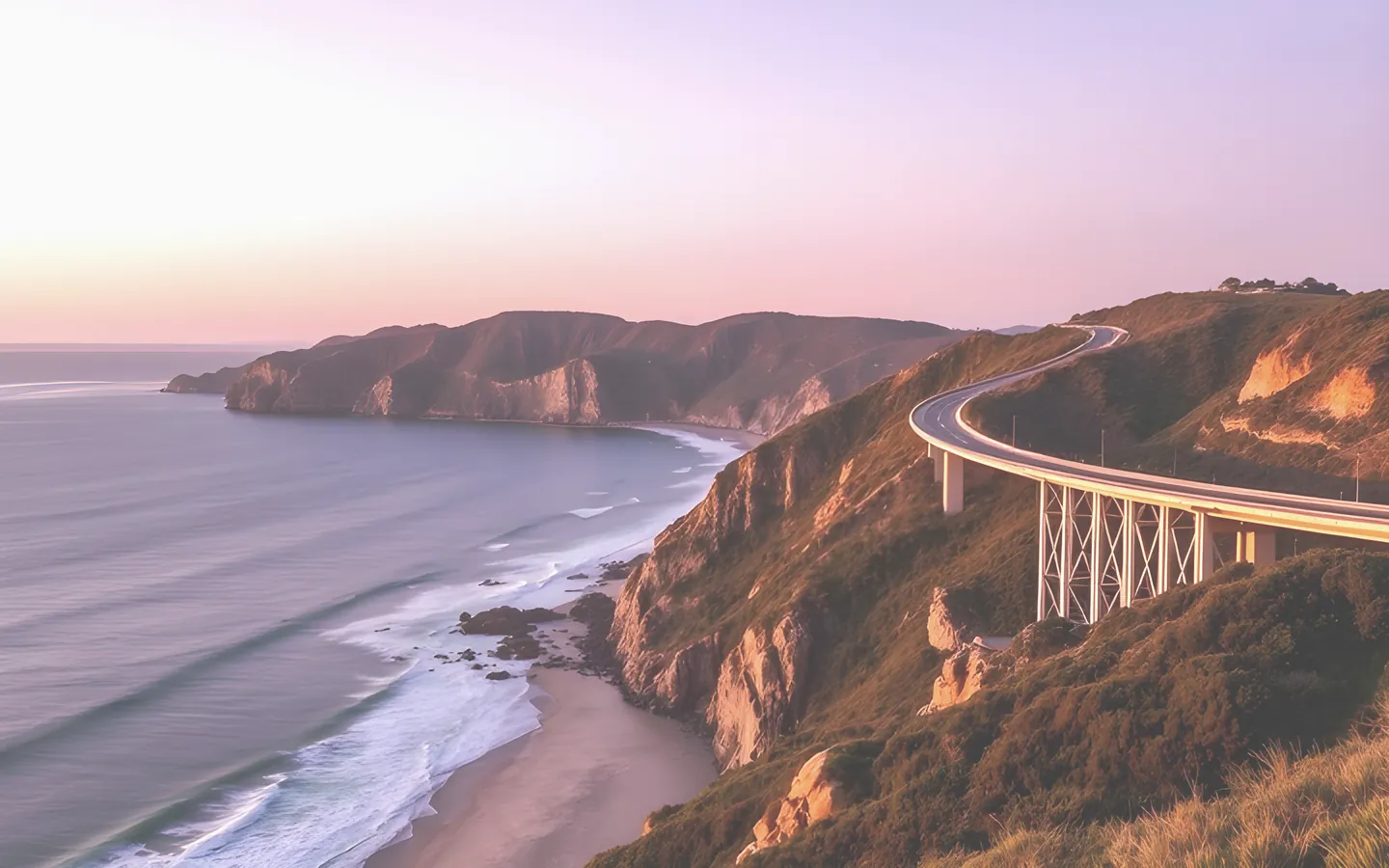 Wollongong Sea Cliff Bridge along the escarpment coast