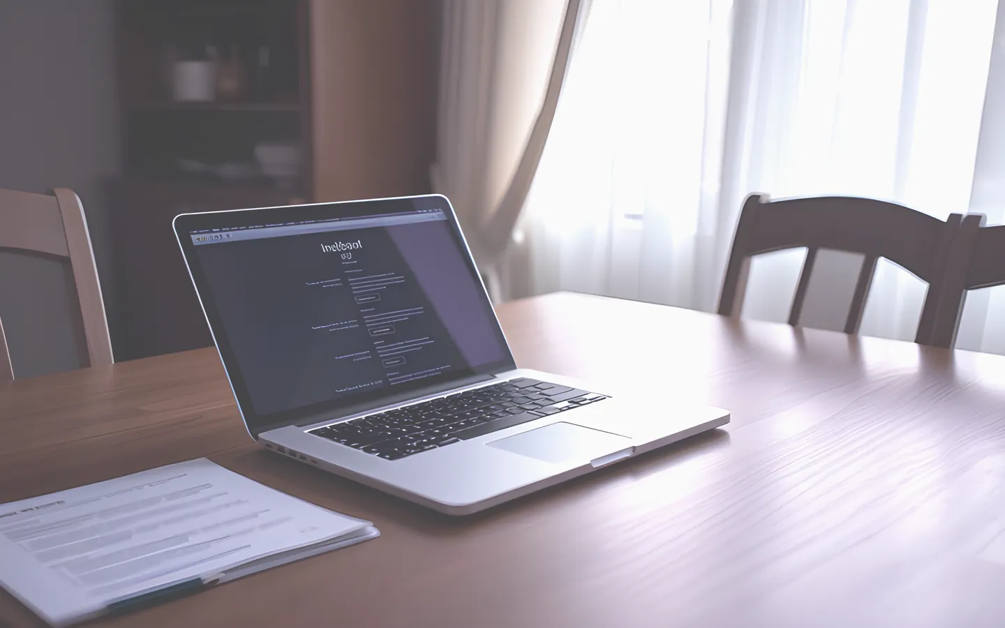 Laptop showing two loan options side by side at home