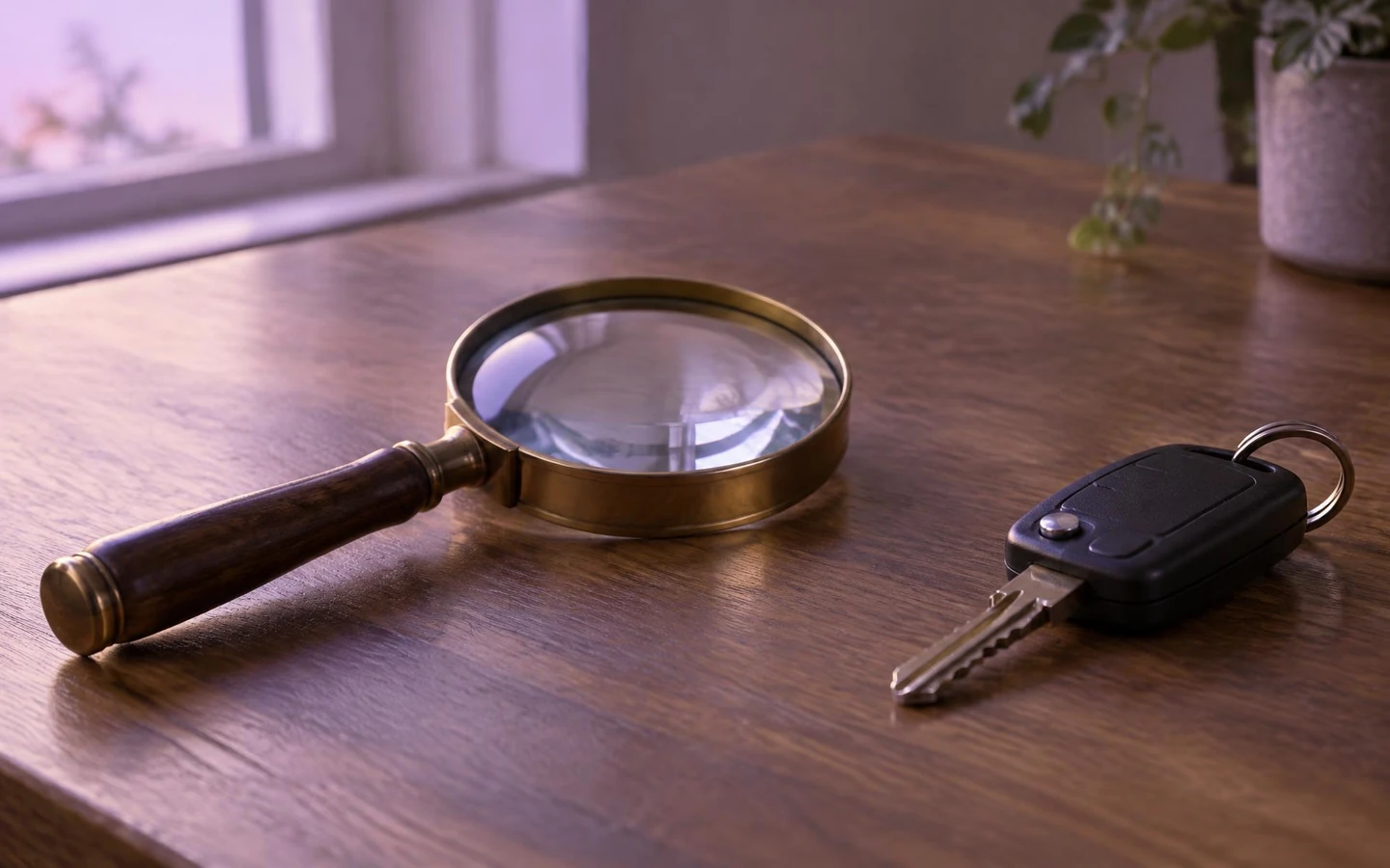 Magnifying glass over fine print on a loan contract