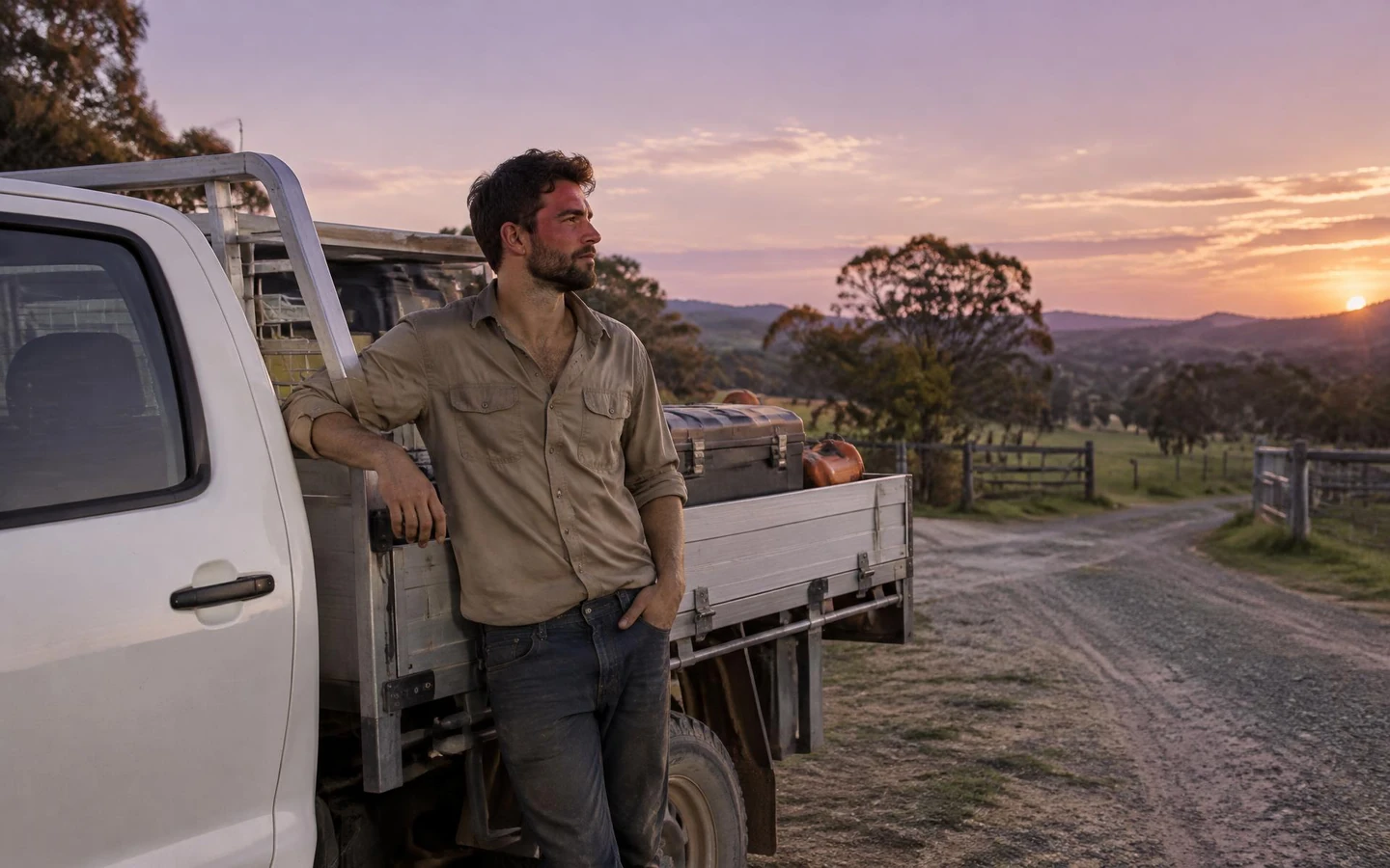 Self employed tradie with minimal paperwork on a ute tailgate