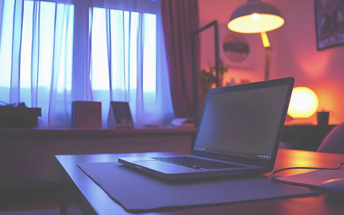 Person applying for finance on a laptop at home at night